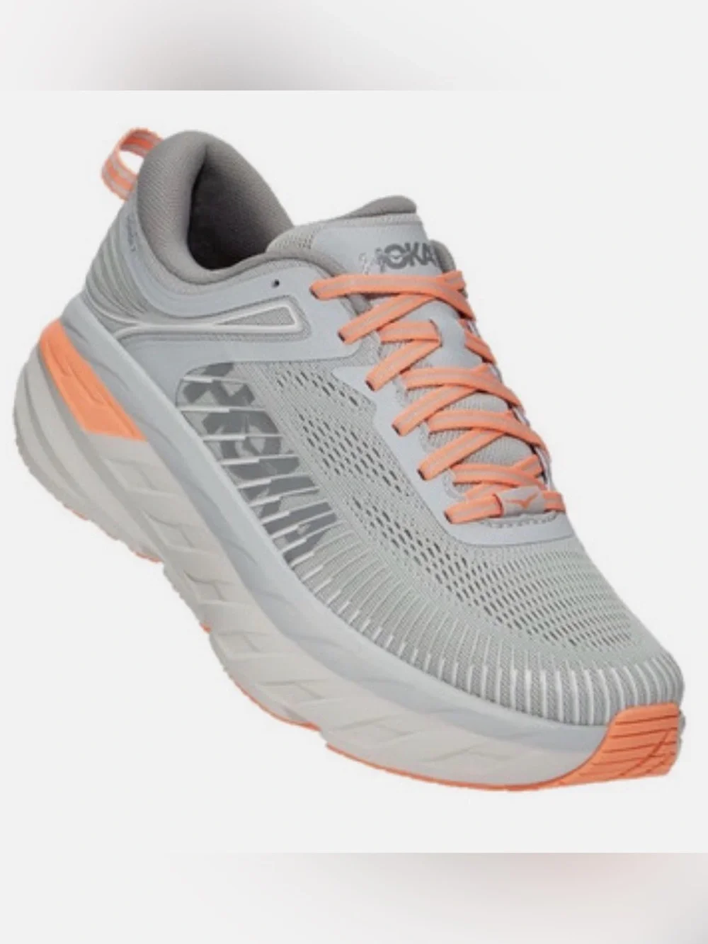 Hoka One One Bondi 7 Running Gray Harbor Mist Comfort Sneakers Size 5.5